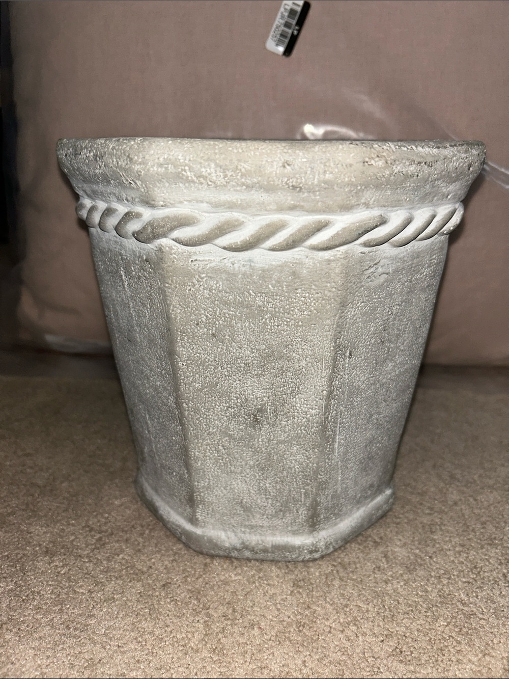 Studio McGee Twisted Rope Concrete Planter - Gray